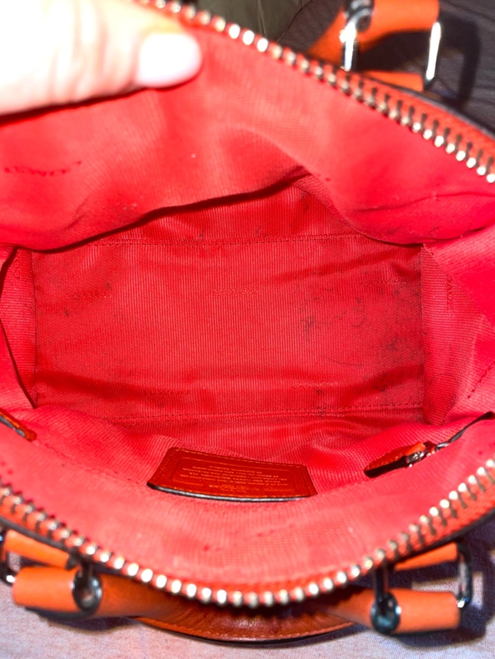 COACH RHYDER 24 IN VERMILLION LEATHER-PERFECT COLOR FOR SPRING/SUMMER. - Picture 16 of 16